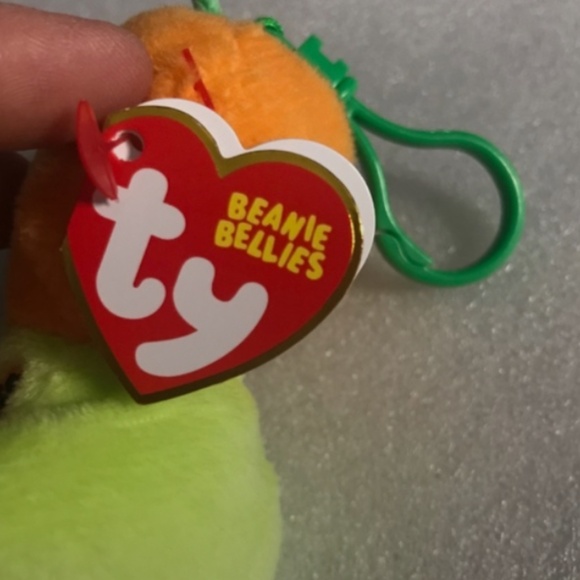 TY Beanie Baby Beanie Bellies Hollow the Halloween Pumpkin Plastic Key Clip 4” - Picture 9 of 9